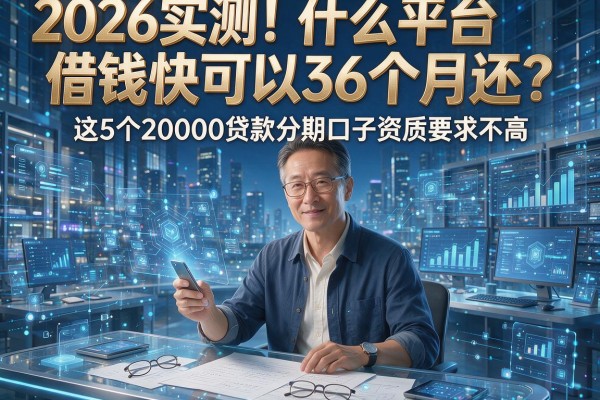 2026实测！什么平台借钱快可以36个月还？这5个20000贷款分期口子资质要求不高