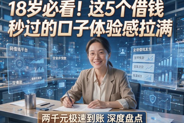 18岁必看!这5个借钱秒过的口子体验感拉满,两千元极速到账深度盘点