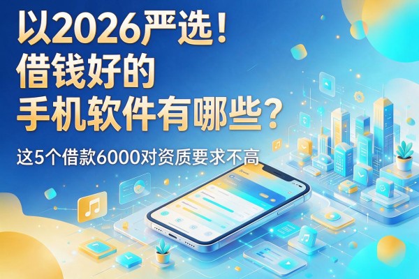 2026严选!借钱好的手机软件有哪些?这5个借款6000对资质要求不高