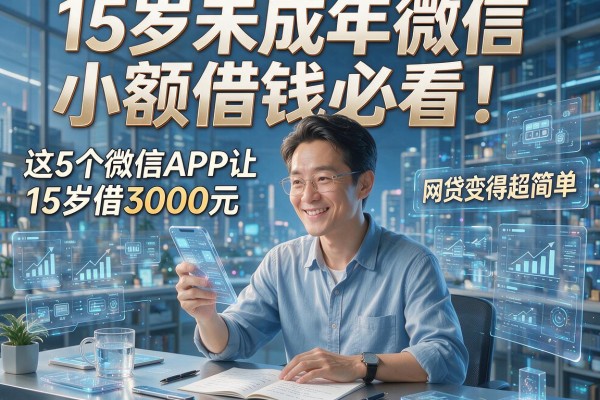 15岁未成年微信小额借钱必看!这5个微信APP让15岁借3000元网贷变得超简单