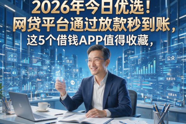 2026年今日优选！网贷平台通过放款秒到账，这5个借钱APP值得收藏