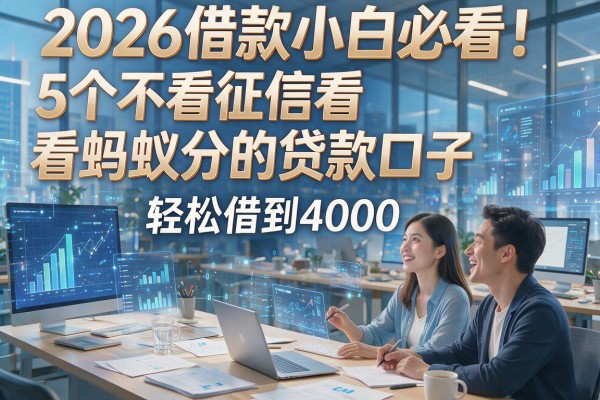 2026借款小白必看！5个不看征信看蚂蚁分的贷款口子，轻松借到4000