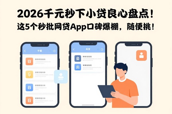 2026千元秒下小贷良心盘点!这5个秒批网贷App口碑爆棚,随便挑!