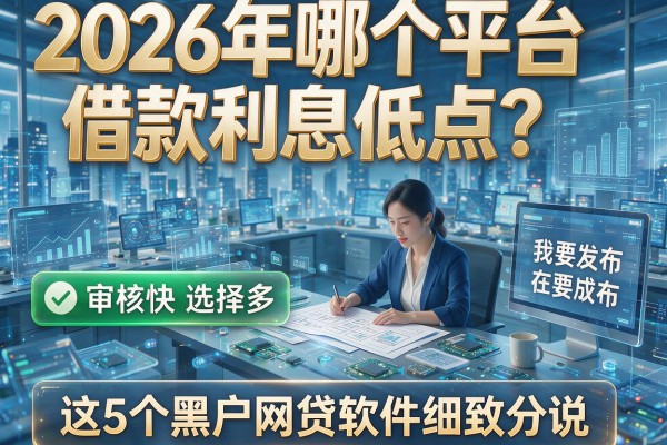 2026年哪个平台借款利息低点?审核快、选择多,这5个黑户网贷软件细致分说!