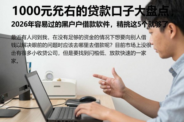 1000元左右的贷款口子大盘点！2026年容易过的黑户借款软件，精挑这5个就够了