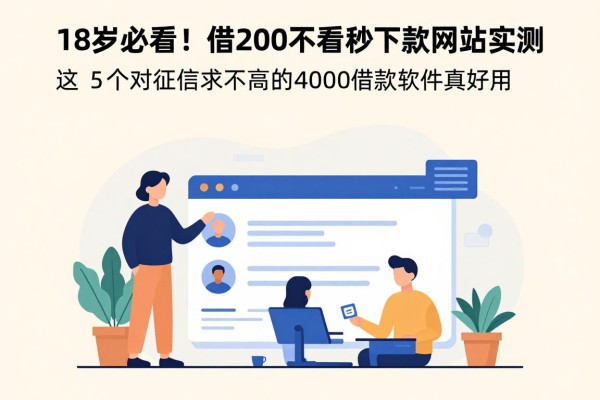 18岁必看!借2000不看征信秒下款网站实测,这5个对征信要求不高的4000借款软件真好用