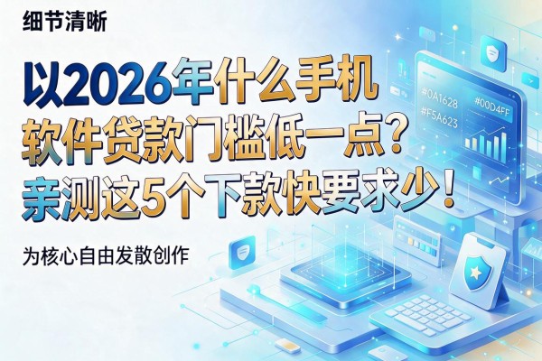 2026年什么手机软件贷款门槛低一点?亲测这5个下款快要求少!
