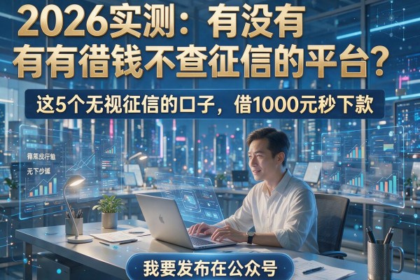 2026实测:有没有借钱不查征信的平台?这5个无视征信的口子,借1000元秒下款!