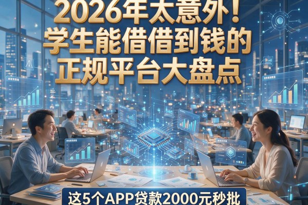 2026年太意外！学生能借到钱的正规平台大盘点，这5个APP贷款2000元秒批