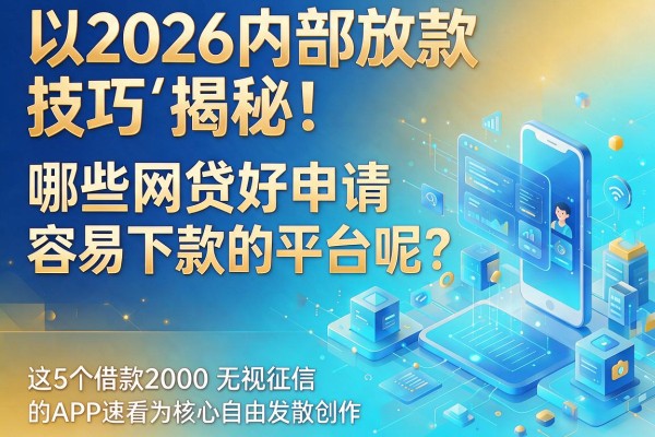 2026内部放款技巧揭秘！哪些网贷好申请容易下款的平台呢？这5个借款2000无视征信的APP速看