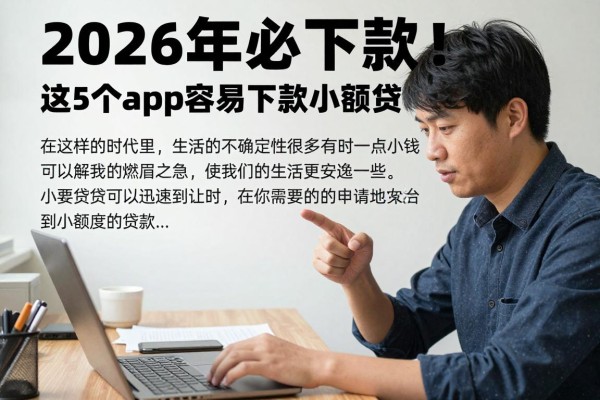 2026年必下款！这5个app容易下款小额贷，黑户也能选！