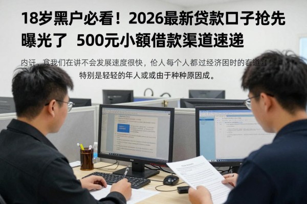 18岁黑户必看！2026最新贷款口子抢先曝光，500元小额借款渠道速递