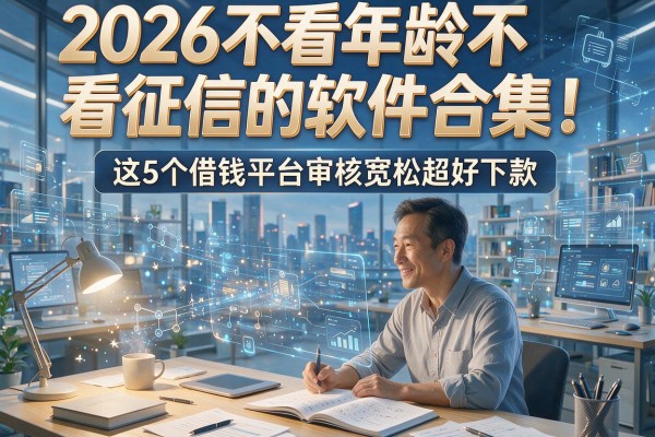 2026不看年龄不看征信的软件合集！这5个借钱平台审核宽松超好下款