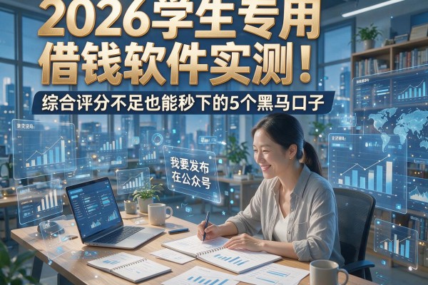 2026学生专用借钱软件实测!综合评分不足也能秒下的5个黑马口子