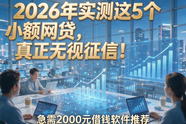 2026年实测这5个小额网贷,真正无视征信!急需2000元借钱软件推荐
