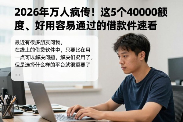 2026年万人疯传!这5个40000额度、好用容易通过的借款软件速看