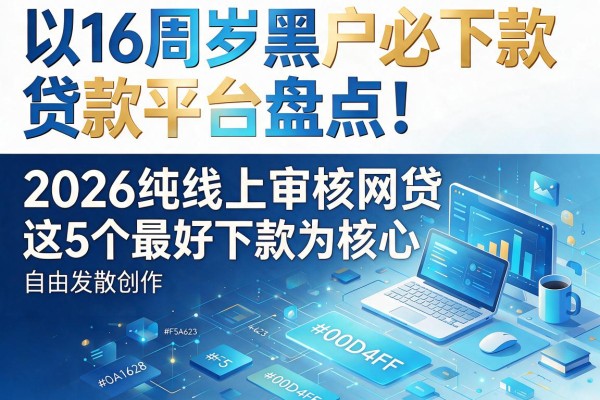 16周岁黑户必下款贷款平台盘点！2026纯线上审核网贷这5个最好下款