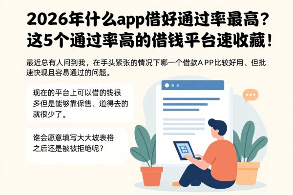 2026年什么app借钱好通过率最高？这5个通过率高的借钱平台速收藏！