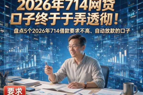 2026年714网贷口子终于弄透彻！盘点5个2026年714借款要求不高、自动放款的口子