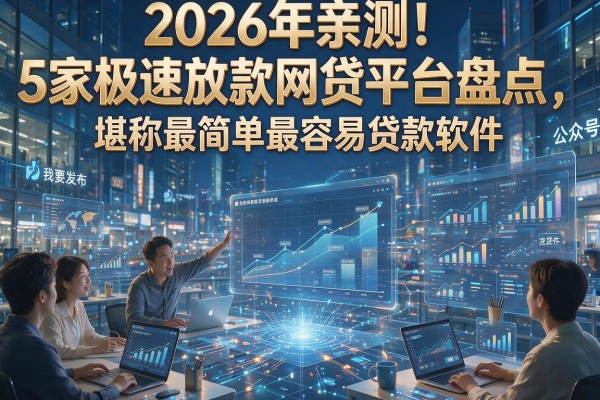 2026年亲测！5家极速放款网贷平台盘点，堪称最简单最容易贷款软件