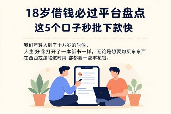 18岁借钱必过平台盘点，这5个口子秒批下款快！