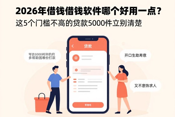 2026年借钱app借钱软件哪个好用一点?这5个门槛不高的贷款5000软件立马清楚!