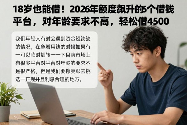 18岁也能借！2026年额度飙升的5个借钱平台，对年龄要求不高，轻松借4500