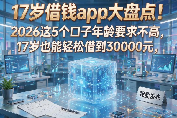 17岁借钱app大盘点！2026这5个口子年龄要求不高，17岁也能轻松借到30000元