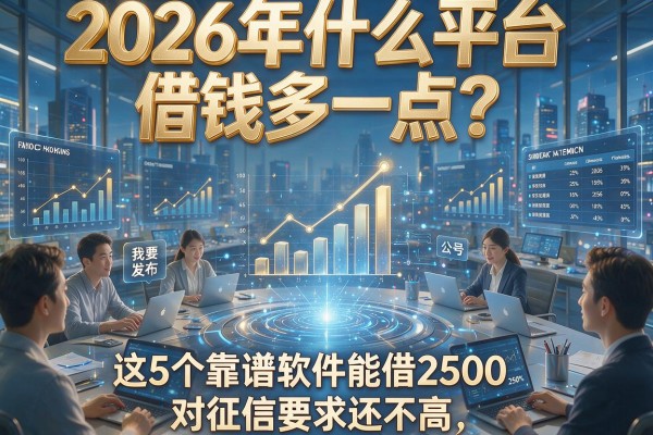 2026年什么平台借钱多一点？这5个靠谱软件能借2500，对征信要求还不高！