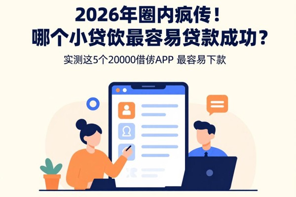 2026年圈内疯传！哪个小额贷款最容易贷款成功？实测这5个20000借款APP最容易下款