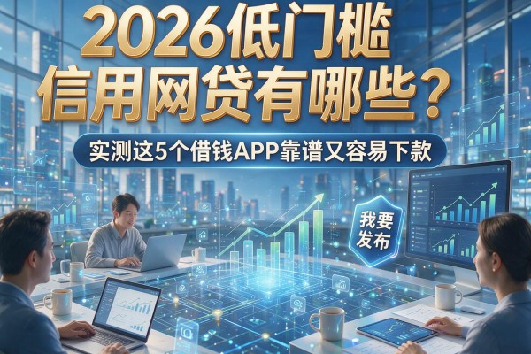 2026低门槛信用网贷有哪些？实测这5个借钱APP靠谱又容易下款！