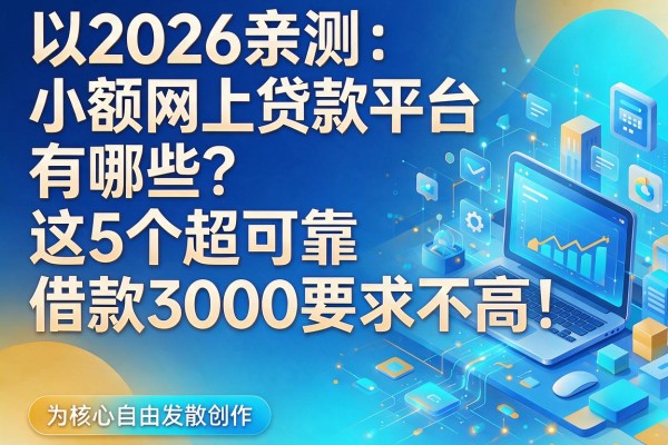2026亲测：小额网上贷款平台有哪些？这5个超可靠，借款3000要求不高！