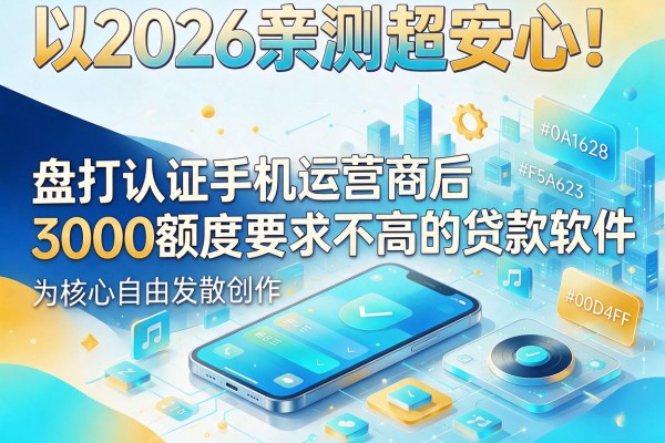 2026亲测超安心！盘点认证手机运营商后3000额度要求不高的贷款软件