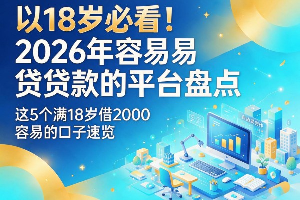 18岁必看!2026年容易贷款的平台盘点,这5个满18岁借2000容易的口子速览