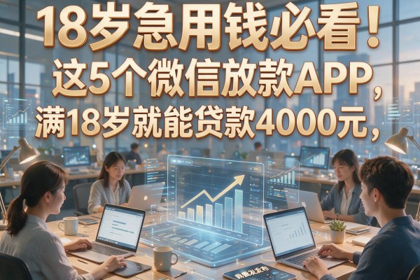 18岁急用钱必看!这5个微信放款APP,满18岁就能贷款4000元