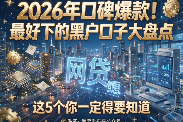 2026年口碑爆款!最好下的黑户网贷口子大盘点,这5个你一定得知道!