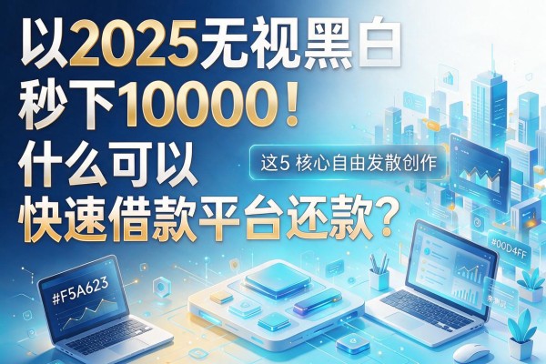 2025无视黑白秒下10000！什么可以快速借款平台还款？这5个平台亲测有效