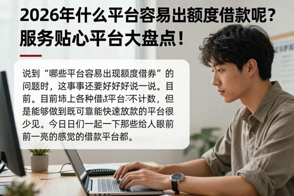 2026年什么平台容易出额度借款呢？服务贴心平台大盘点！