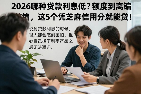 2026哪种贷款利息低?额度高到离谱,这5个凭芝麻信用分就能贷!