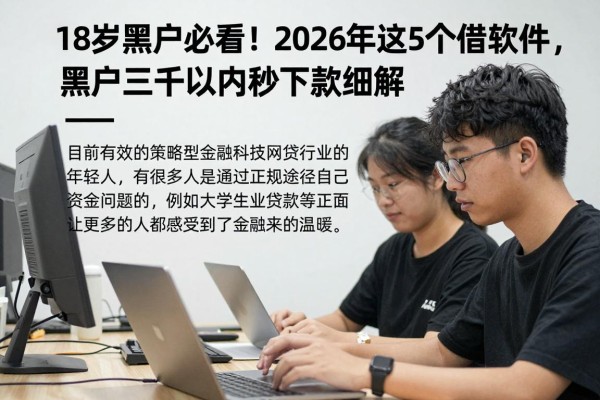 18岁黑户必看！2026年这5个借款软件，黑户三千以内秒下款细解