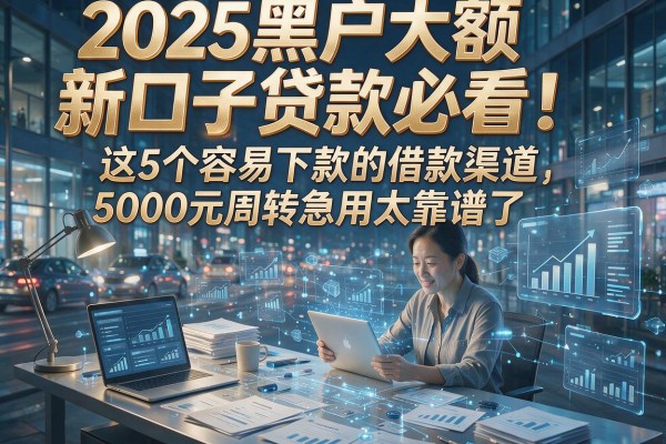 2025黑户大额新口子贷款必看！这5个容易下款的借款渠道，5000元周转急用太靠谱了
