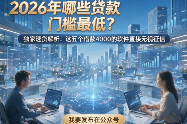 2026年哪些贷款门槛最低?独家速贷解析:这五个借款4000的软件直接无视征信!