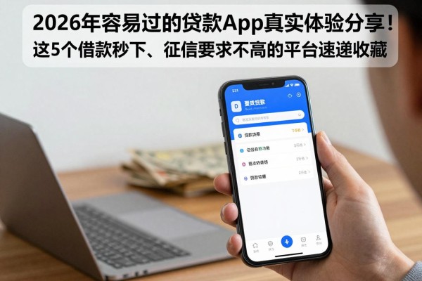 2026年容易过的贷款app真实体验分享！这5个借款秒下、征信要求不高的平台速速收藏