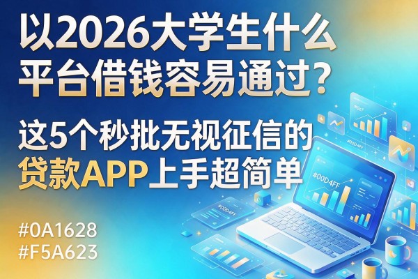 2026大学生什么平台借钱容易通过？这5个秒批无视征信的贷款APP上手超简单