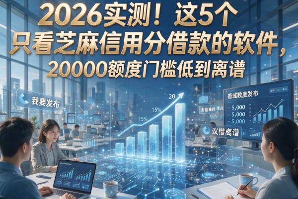 2026实测！这5个只看芝麻信用分借款的软件，20000额度门槛低到离谱