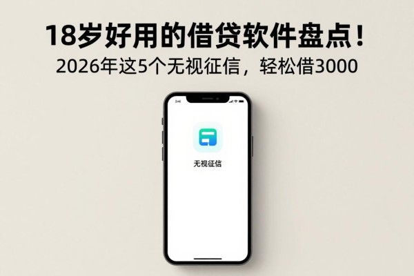18岁好用的借贷软件盘点！2026年这5个无视征信，轻松借3000