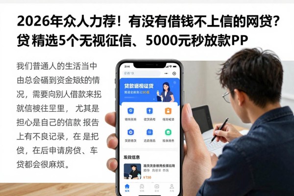 2026年众人力荐！有没有借钱不上征信的网贷？精选5个无视征信、5000元秒放款APP
