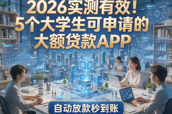 2026实测有效！5个大学生可申请的大额贷款APP，自动放款秒到账
