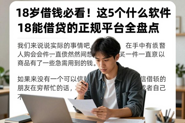 18岁借钱必看！这5个什么软件18能借钱的正规平台全盘点