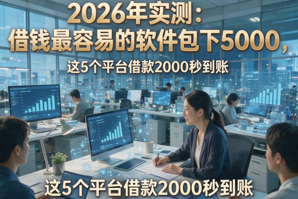 2026年实测：借钱最容易的软件包下5000，这5个平台借款2000秒到账！